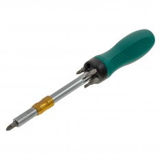 Screwdriver, off-line, with bits