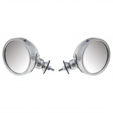 Door Mirrors, Raydyot style, polished, pair