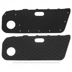 Door Cards, quilted, black, with speaker cutout, CarbonMiata