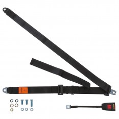Seat Belt, front, static, lap & diagonal, 30cm, black, each