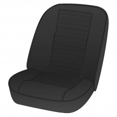 Seat Cover Set, leather, black, pair