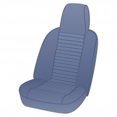 Seat Cover Set, leather, shadow blue, pair