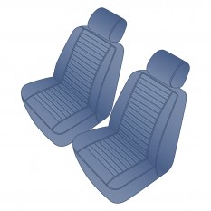 Seat Cover Set, leather, Shadow Blue, pair