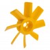 Fan, cooling, 8 blade, plastic, yellow