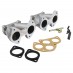 Manifold Kit, inlet, twin Weber DCOE carburettors