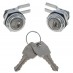 Lock Assembly, door, pair, nutfix, with 2 keys