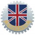 Badge, England/Union Flag, toothed, enamel