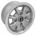 Wheel, Minator, 8 spoke, aluminium, silver/polished rim, 10" x 5"