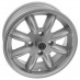 Wheel, Minator, 8 spoke, aluminium, silver/polished rim, bolt-on, 15" x 5.5"