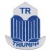 Patch, Triumph TR, rectangular, embroidered