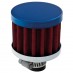 Filter, engine breather, 12mm inlet, blue, aftermarket