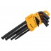 Hex Key Set, ball-end, 9 piece, imperial