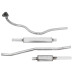 Exhaust System, stainless steel, 4 piece