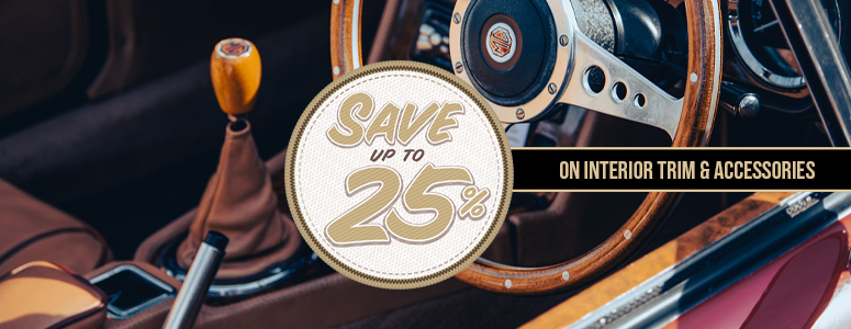 Save Up To 25% On Austin Healey 100, 3000 interior trim, & Accessories!